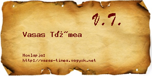 Vasas Tímea névjegykártya